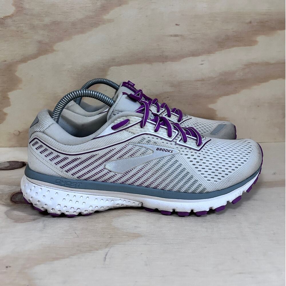 Brooks - Ghost 12 - Running Shoes - Gray/Purple - Women's - 10(B) - 1203051B186